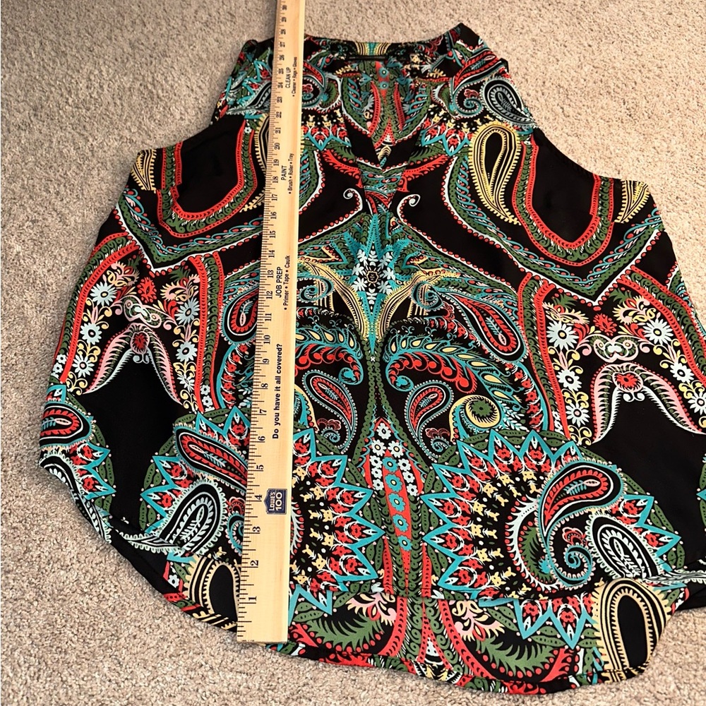 7th Avenue Paisley Sleeveless Top - Multicolor. Size L - Picture 8 of 10